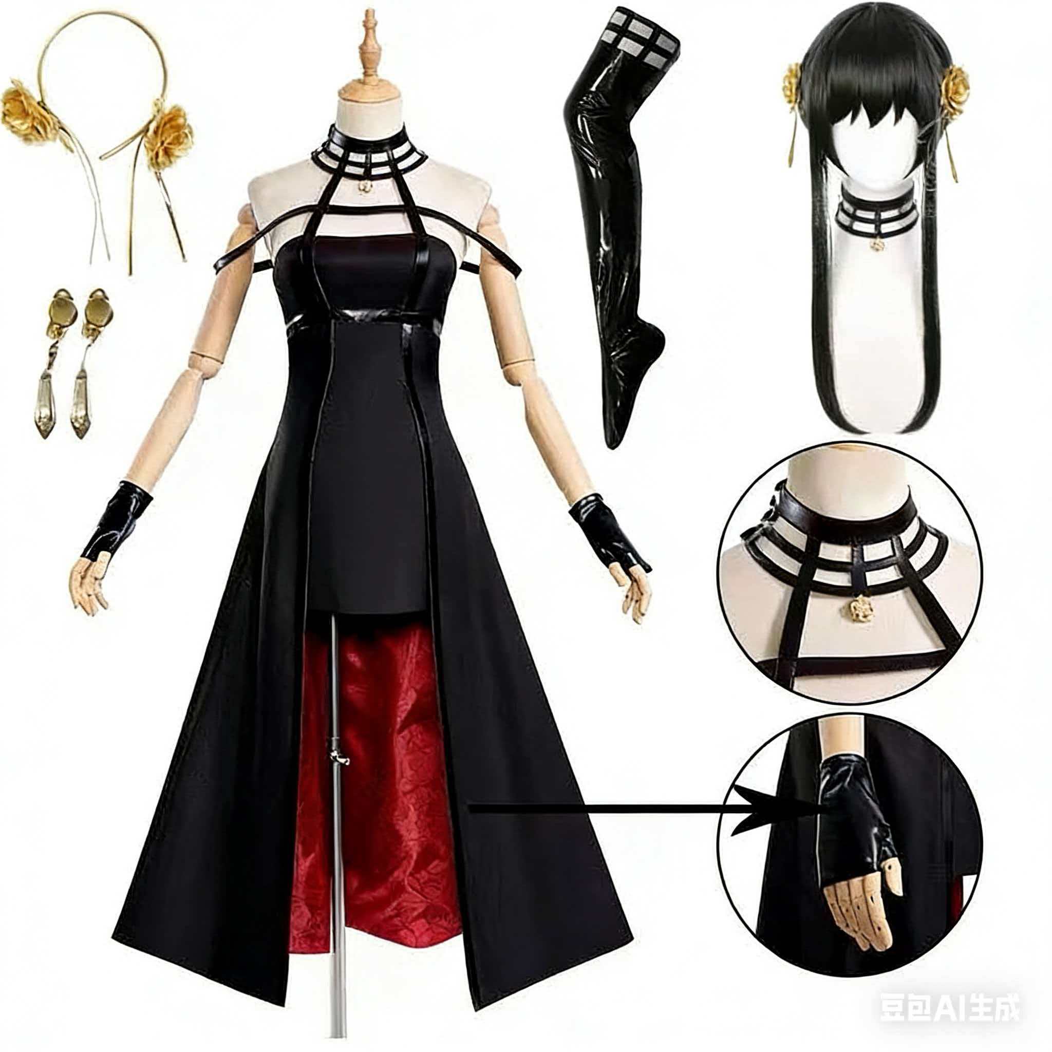 Anime Cosplay Yor Forger - Costume de cosplay Yor Forger, bandeau,