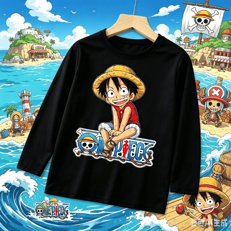 Anime Cosplay Toddler - T-shirt Streetwear Printemps Garçons, Pull Fin