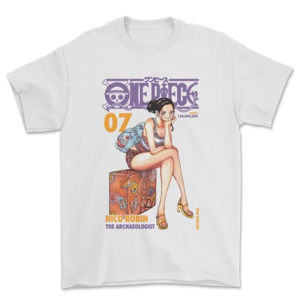 Anime Cosplay Nico Robin - T-shirt unisexe BANDAI One Piece Nico