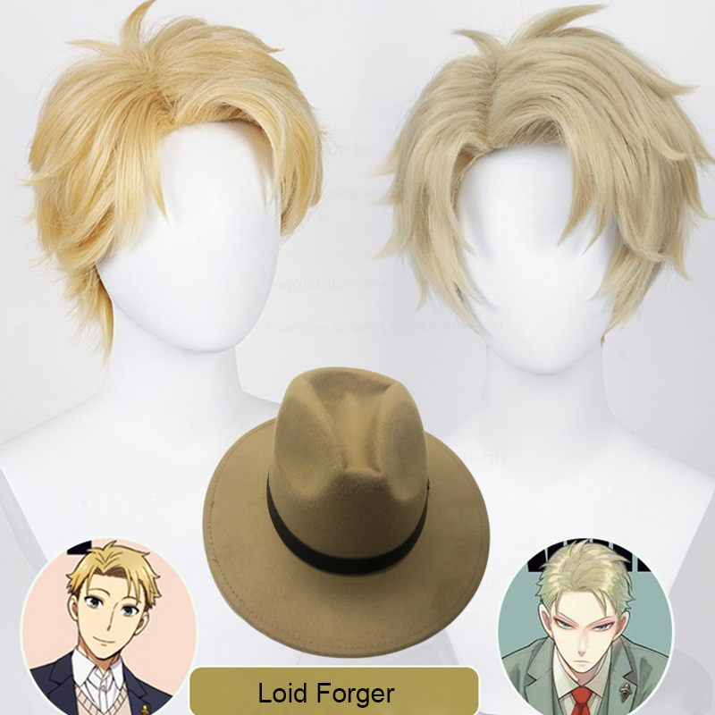 Anime Cosplay Yor Forger - Loid Forger-Perruque de Cosplay Jaune ou