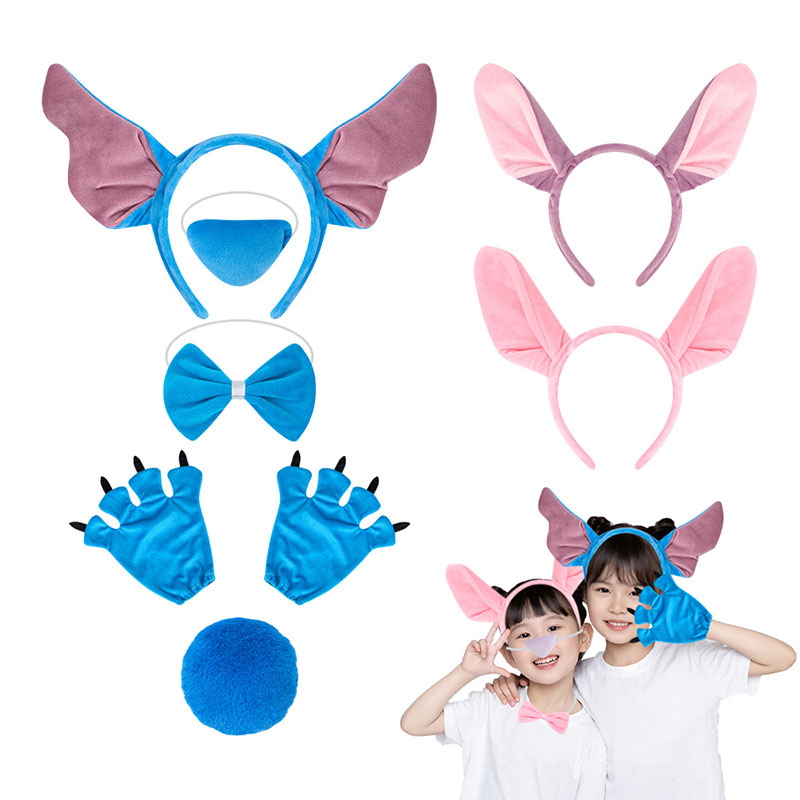 Cosplay Anime Pink Hair - Serre-tête multifonctionnel Stitttches Angel pour enfant,