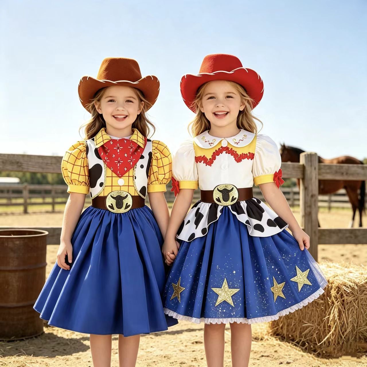 Anime Cosplay Toddler - Nouvelle Robe de Cowboy à Pois