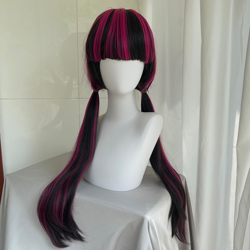 Cosplay Anime Pink Hair - Perruque de cosplay Draculaura de haute