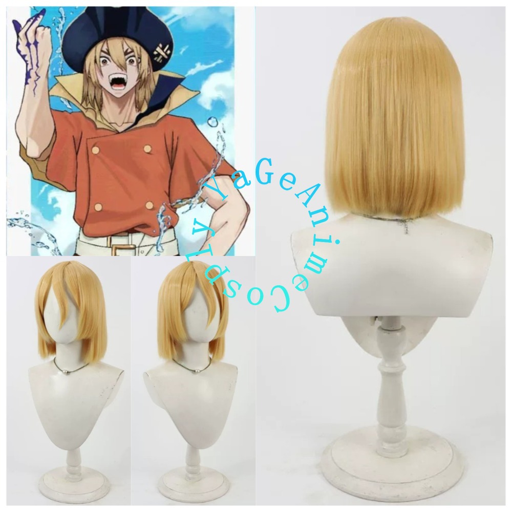 Anime Cosplay Photoshoot - Perruque de cosplay Dr Stone Ryusui