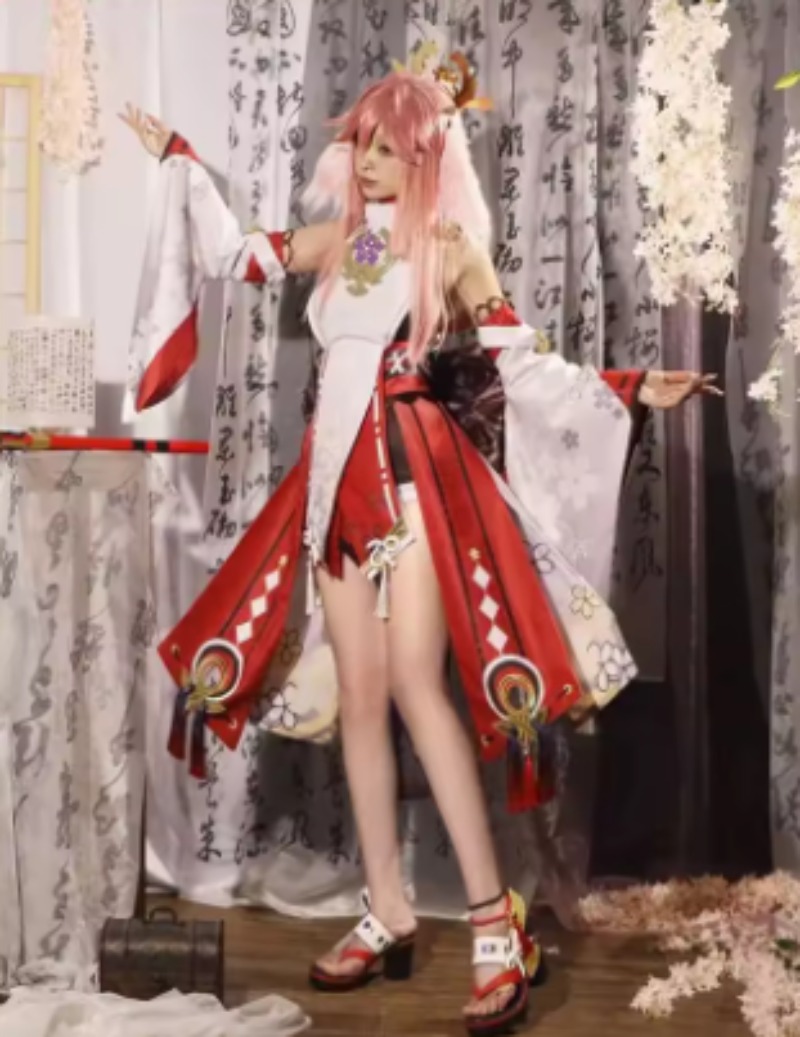 Genshin Impact Yae Miko Cospla - Anime Cosplay Kostüm avis et prix