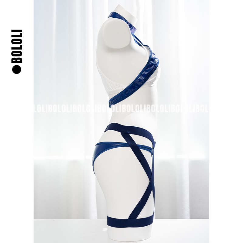 Anime tactique bleu blanc Sexy - Anime Cosplay Photoshoot avis et prix