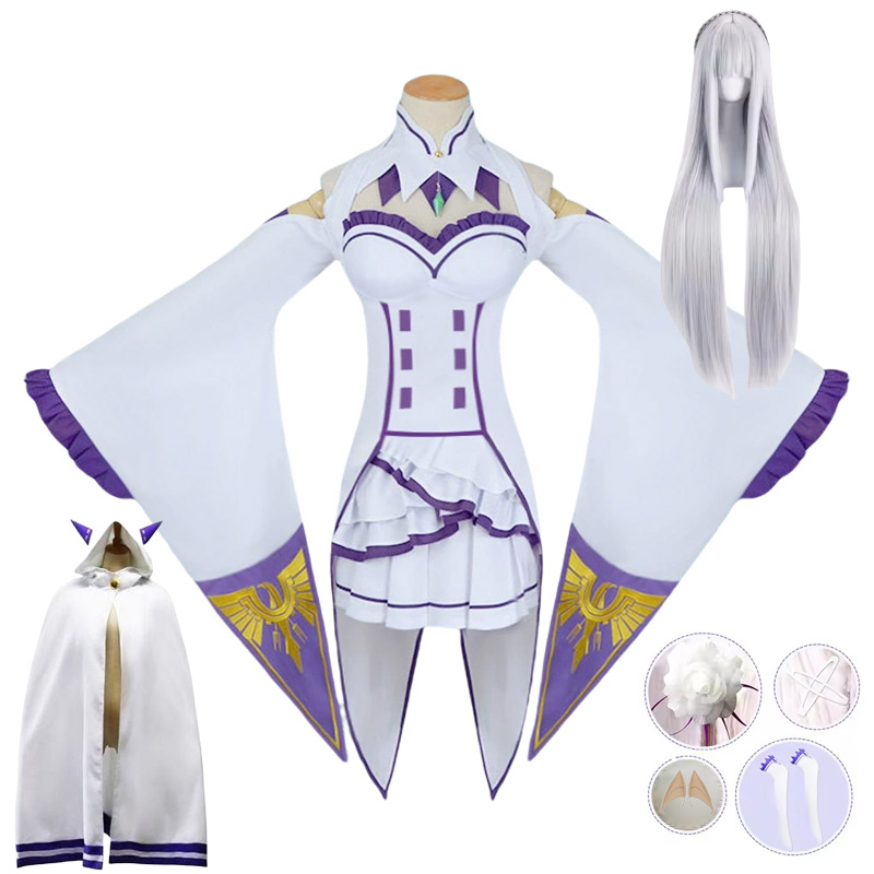 Emilia Cosplay Re Life dans un - Anime Cosplay Re Zero avis et prix