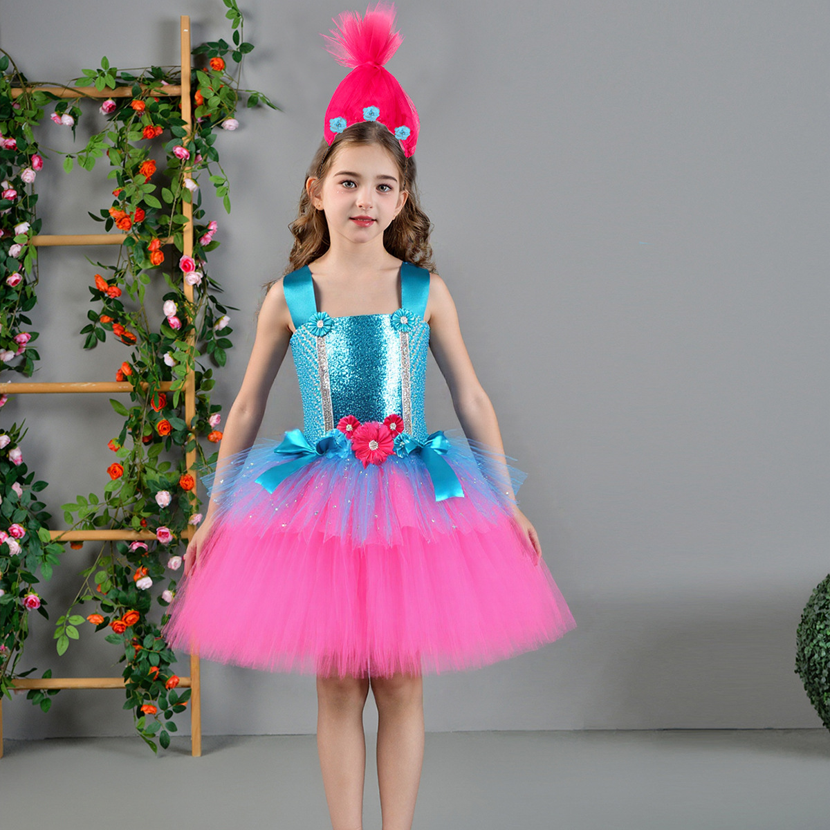 Trolls Tutu robe pour filles p - Anime Cosplay Toddler avis et prix