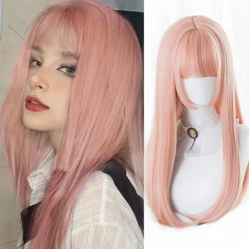 Perruque synthétique longue et - Cosplay Anime Pink Hair avis et prix