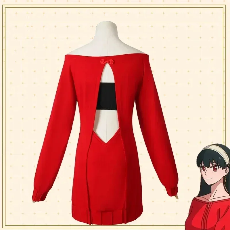 Yor Forger Cosplay Long rouge  - Anime Cosplay Yor Forger avis et prix
